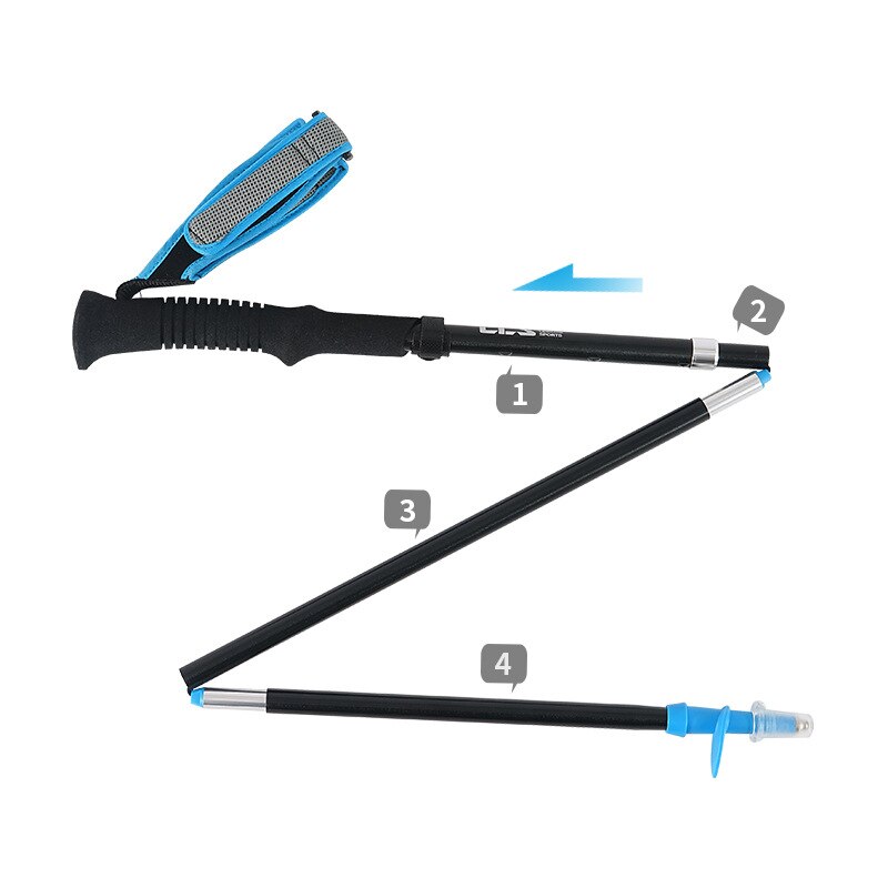 Outdoor Portable Hiking Walking Pole Ultra-light Telescopic Folding Trekking Stick