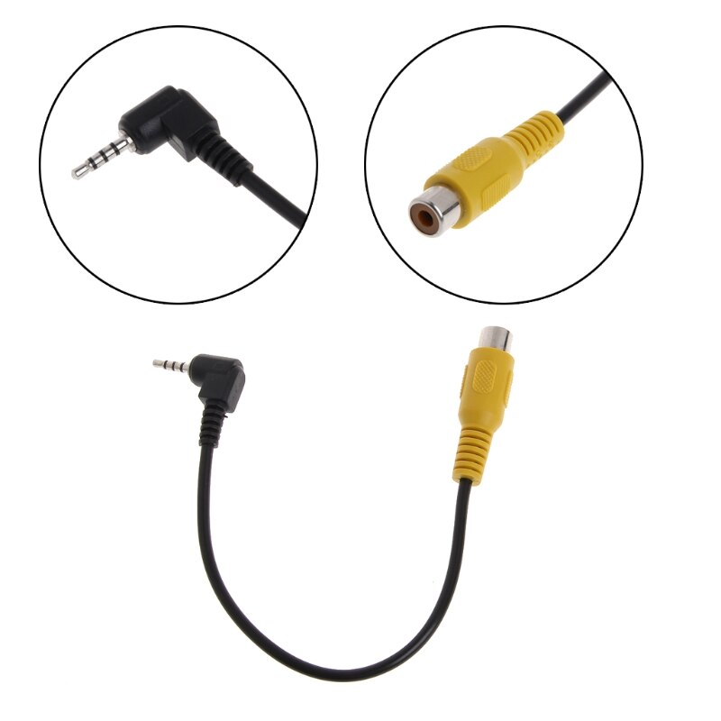 Câble adaptateur convertisseur vidéo 2.5mm prises jack mâles stéréo vers rca femelle pour gps