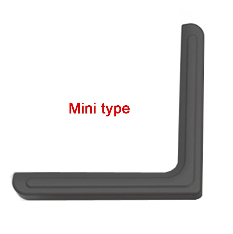 4 Stck Silikon Sicherheit Möbel Rand Streifenbildung Ecke Wachen Aluminium Winkeln Fenster Anti-stoßen Kopf Schutz Art Anti-kollision: Mini Schwarz