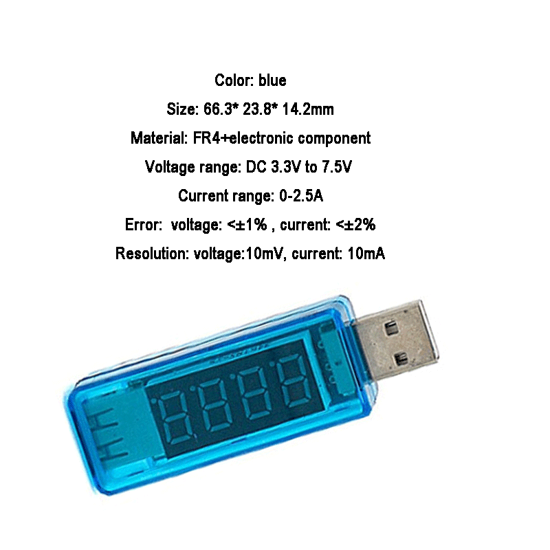 Detektor USB Volt Strom Spannung Arzt Ladegerät Kapazität Tester Meter Voltmeter Amperemeter Power Bank Stecker LCD: 9