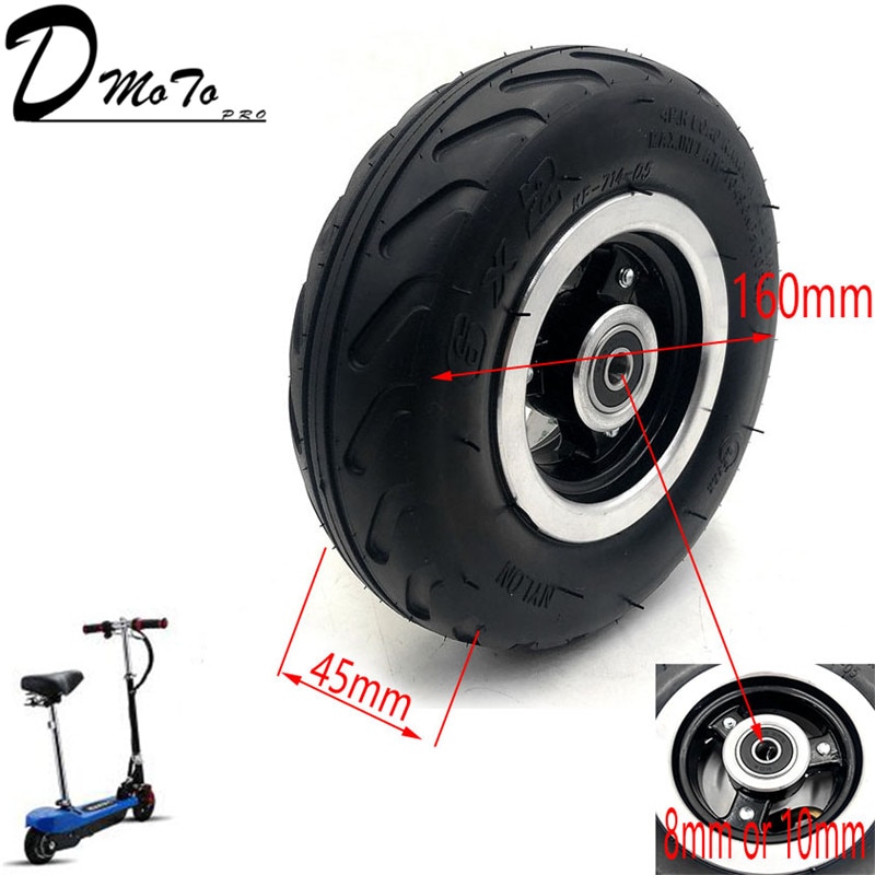 6X2 Inflation Tire Wheel Use 6" Tire Alloy Hub 160mm Pneumatic Tyre Electric Scooter F0 Pneumatic Wheel Trolley Cart Air Wheel