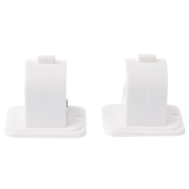 2 Stuks Zelfklevende Gordijn Staven Witte Hanger Lat Gordijn Clips Muur Haken G8TB