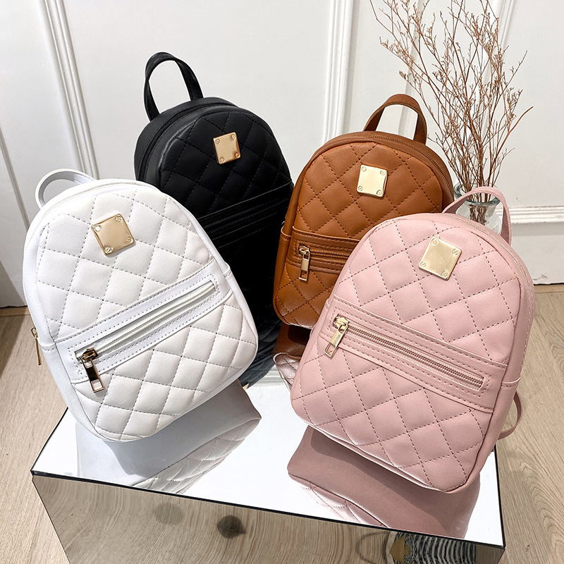 Mochila de ocio para mujer, mochilas pequeñas de PU para niñas, bolso de hombro con cremallera, mochila para mujer, Mini mochila escolar, bolsa de viaje