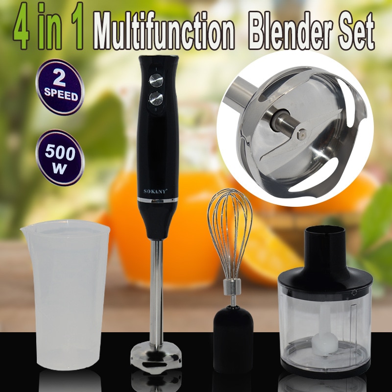 Multifunctionele Huishoudelijke Elektrische Hand Blender Juicer Vleesmolen Mixer 4-In-1