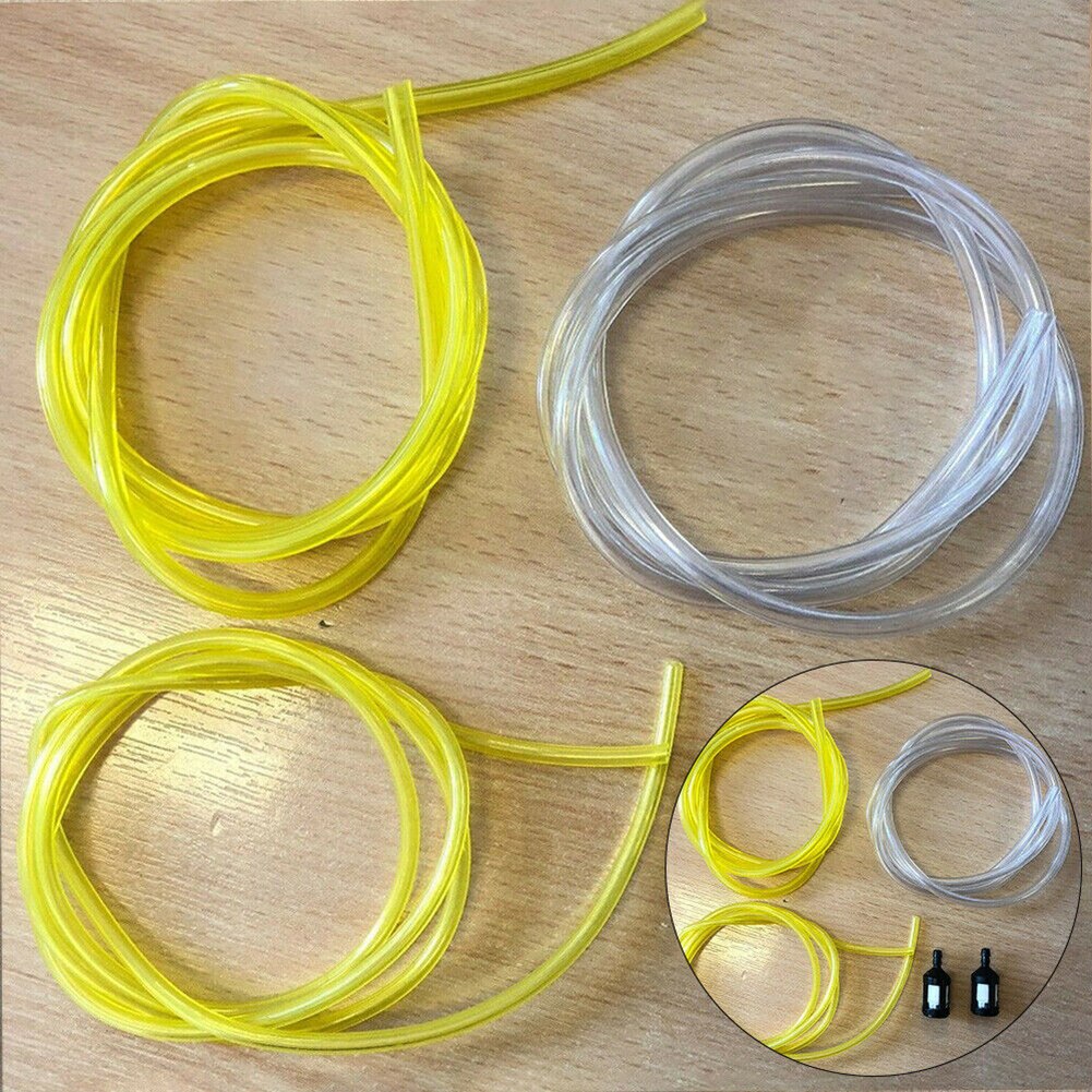 2 Sets Benzine Brandstof Pijp Lijn Slang Buis Filter Strimmer-Chainsaw Vervanging Tool Brandstof Buis + Filter Zowel De buis En Filter In Staat