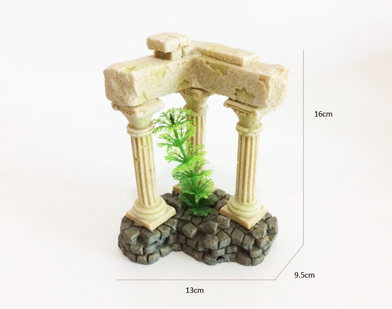 Columna romana de templo griego, decoración de Acuario, restos acuáticos: Default Title