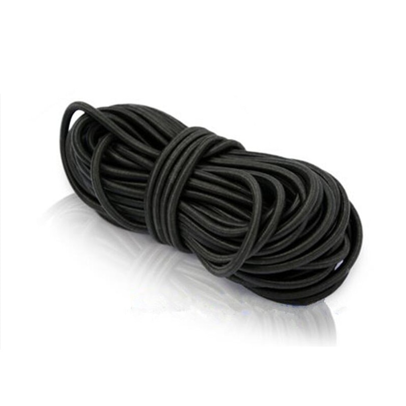 5 meter * Sterke Elastische Bungee Touw Shock Cord Stretch String Voor Reparatie, buiten Wit en Zwart 5mm Elastische SJD02