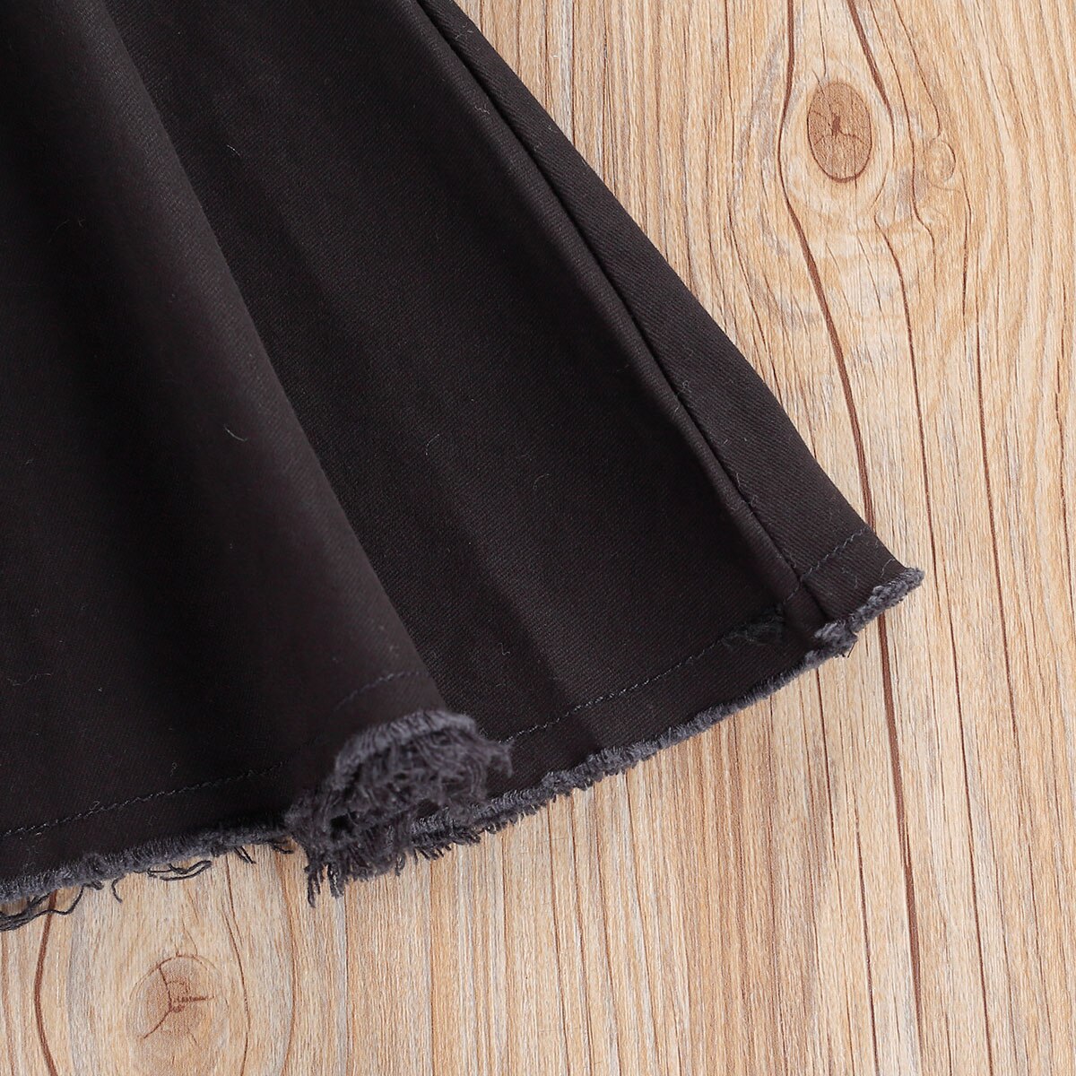 Peuter babymeisjes gescheurde broek elastische taille gerafelde ruwe zoom uitlopende lange broek effen broek baby peuter casual kleding