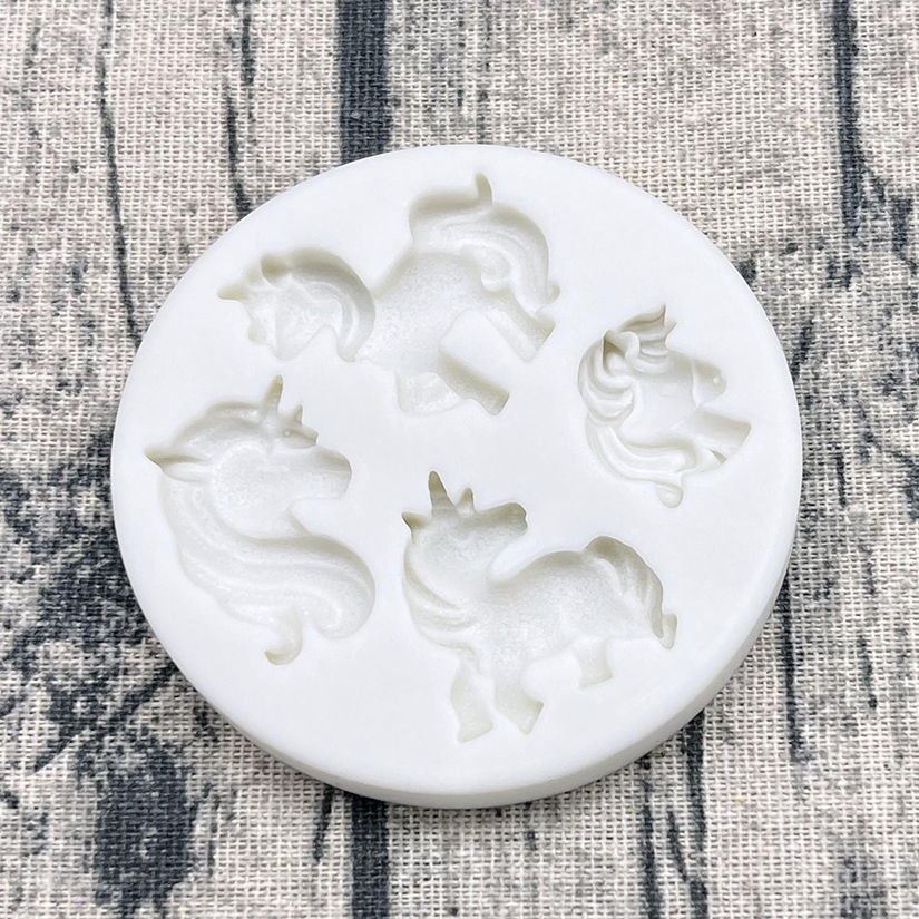 Moule de cuisson de Cupcake en Silicone licorne, outils de décoration de gâteaux Fondant