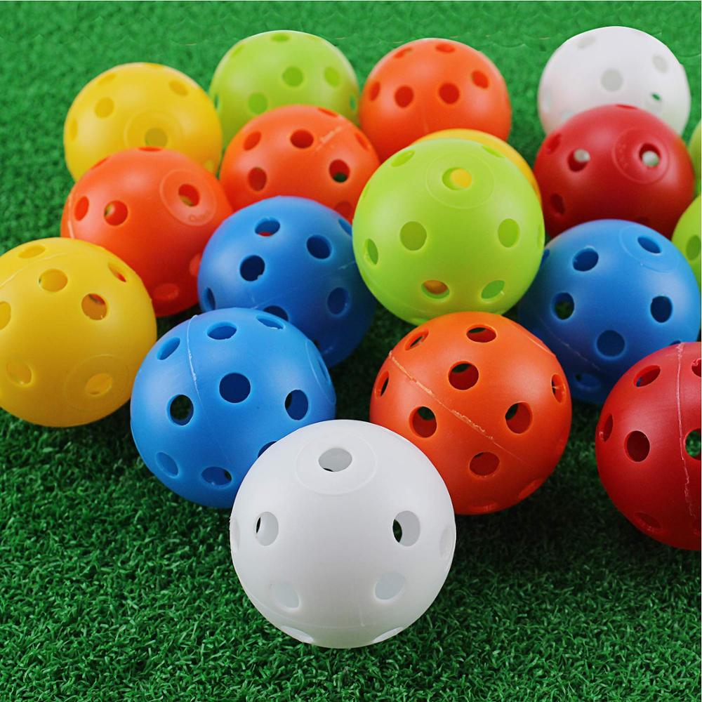 50 Stuks Foam Eva Luchtstroom Hollow Praktijk Golfballen Golf Training Ballen Outdoor Indoor Putting Green Doel Achtertuin Swing Game