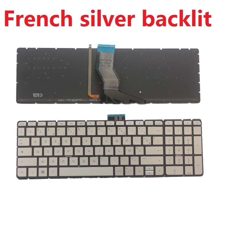 Clavier d&#39;ordinateur portable US/UK/LA/SP/FR pour HP Pavilion 15-AK 15-BC 15z-ab 17-U 17T-U 17-ab 17-G 17-W TPN-Q174 TPN-Q172 15-AR