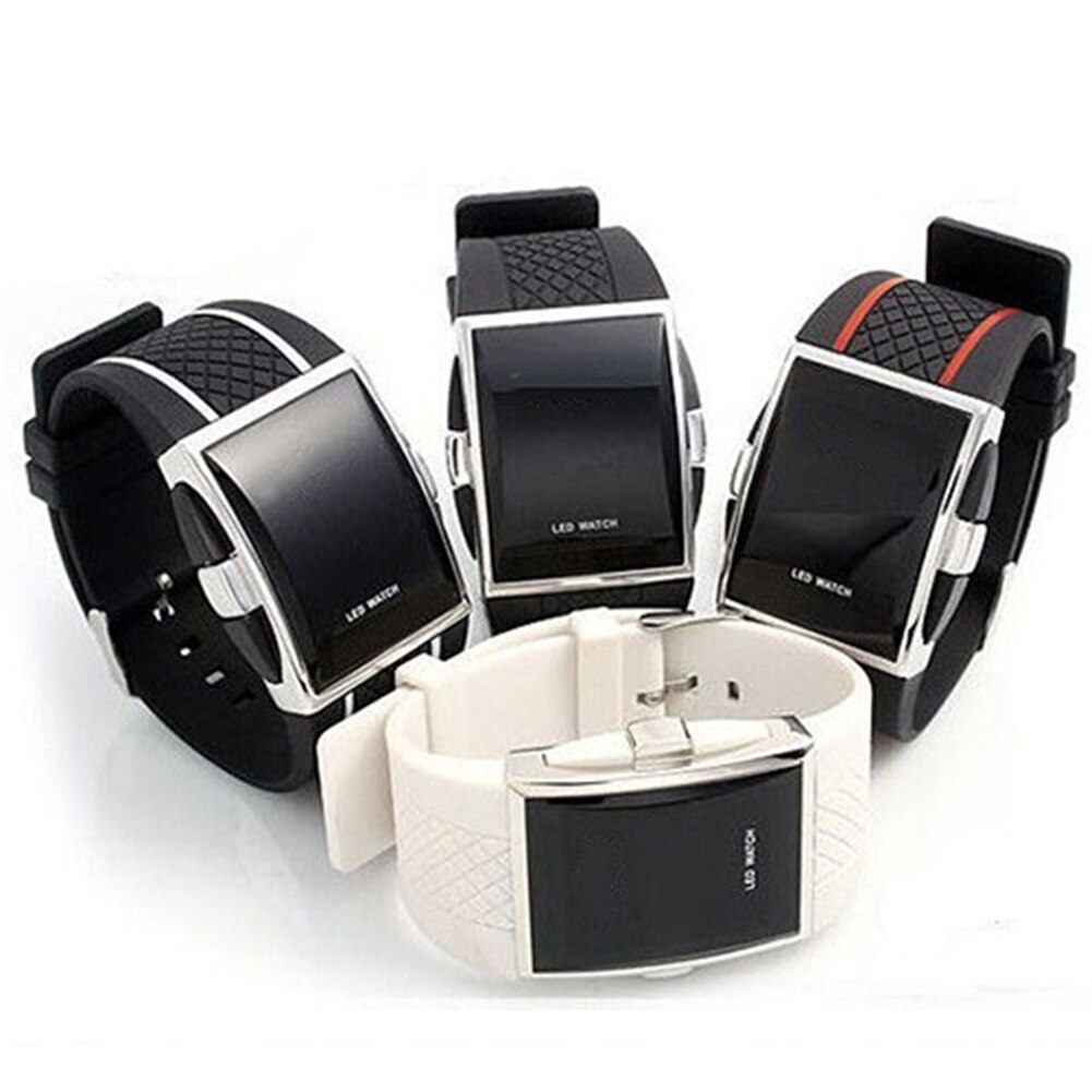 Casual Unisex Square Case LED Digital Display Sports Wrist Watch