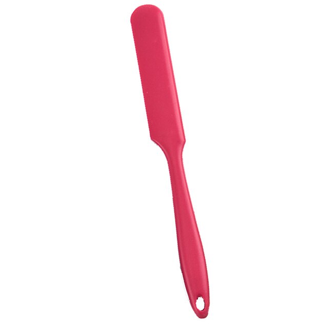 Spatule en Silicone résistant à la chaleur, antiadhésif, outil de pâtisserie, couteau à beurre, grattoir, outil de gâteau réutilisable, accessoires de cuisine: A-Rose Red