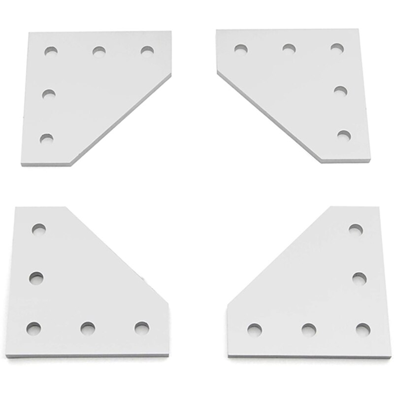 12 Teile/los 3D Drucker L-Förmigen Aluminium 5 See 60X60mm Anschluss Platte für V-Mutter/L-Mutter Aluminium Extrusion