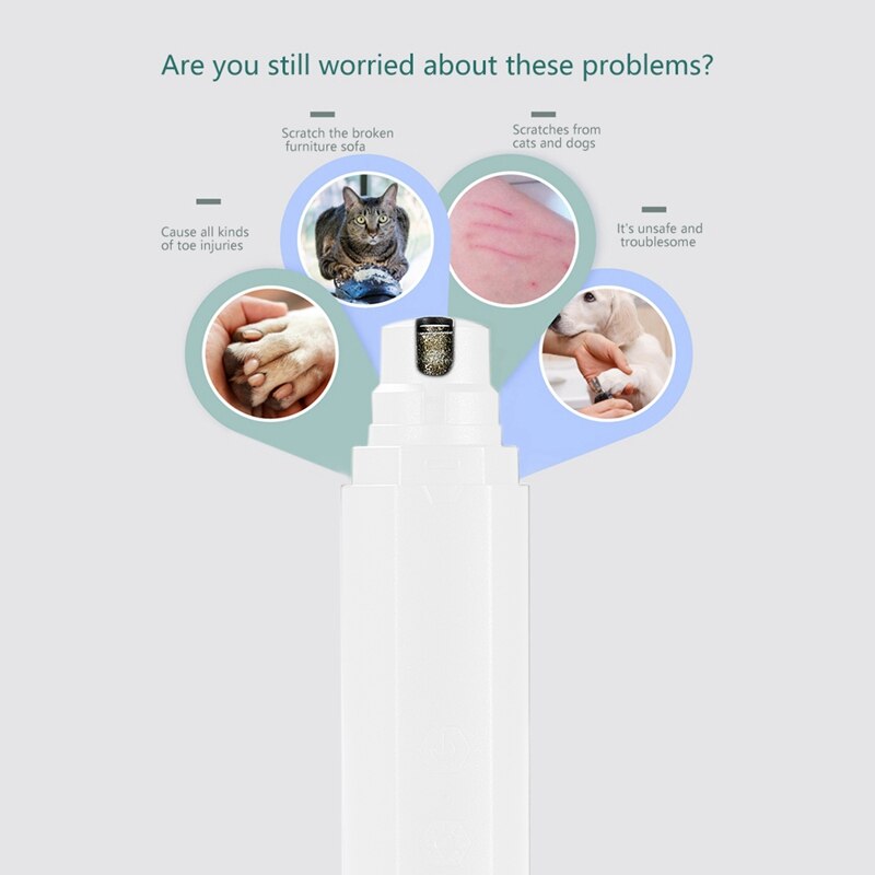 Dog Nail Grinder for Dogs Cats, Super Quiet Nail File Pet Nail Grinder