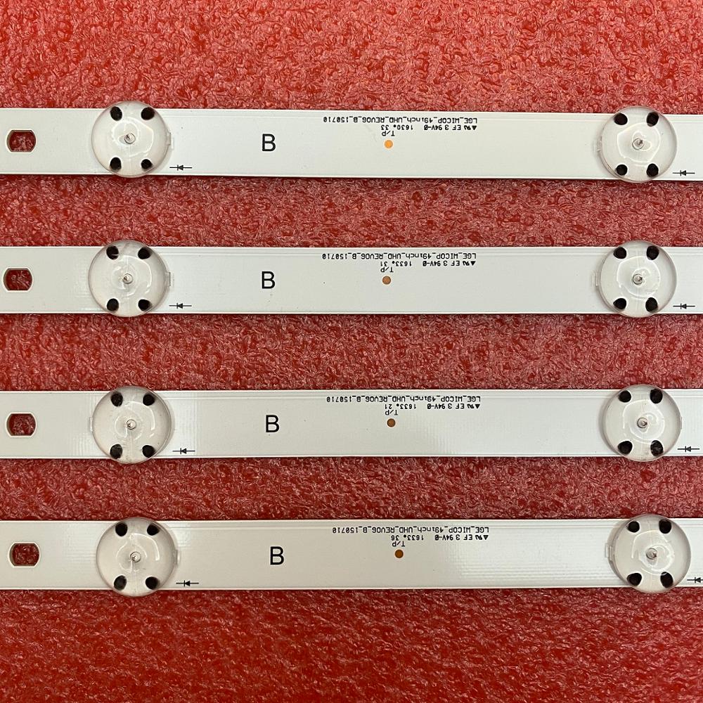 8 stk led bakgrunnsbelysningslist for  lg 49 uk 6200 pua 49 uk 6300 plb 49 uj 635v 49 uj 634v 49 uf 640t 49 uh 6100 49 uh 619v 49 lf 510v 49 uf 6409 49 uj 630v
