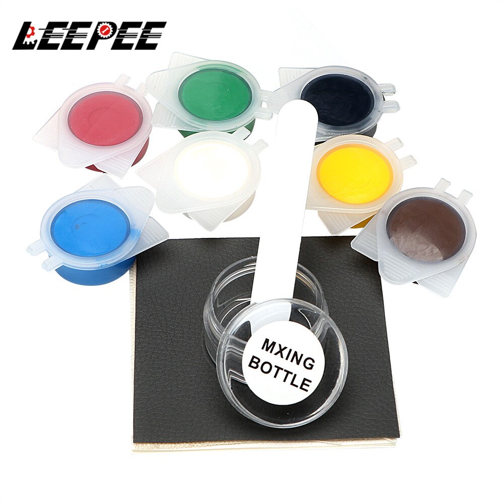 Leepee Auto Care Sofa Schade Gebied Repareren Kleur Samengestelde 7 Kleuren Voor Mengen Auto Onderhoud Hulpmiddel Leer Vinyl Reparatie Kit