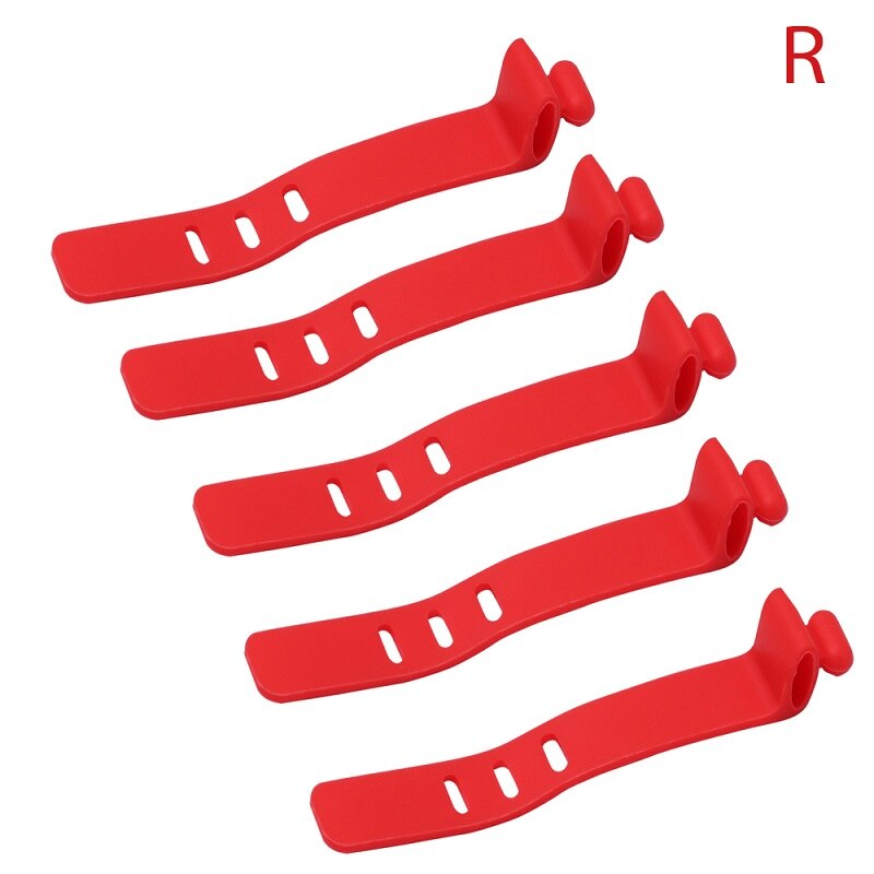 10PCS Soft Silicone Cable Winder Clip Cable Organizer Wire Mouse Cord Line Cable Protector Earphone USB Cable Wire Tie: 10PCS red