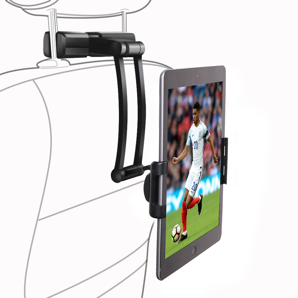 Vmonv aluminium tablet autohouder voor ipad air mini 2 3 4 pro 12.9 achterbank hoofdsteun 5-13 inch tablet telefoonstandaard voor iphone  x 8