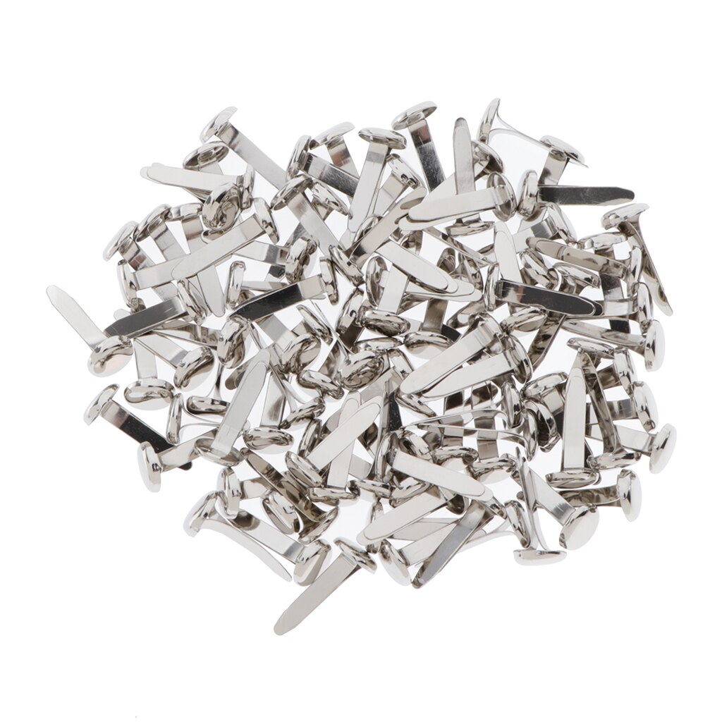 8x15mm surtido de colores brillantes Mini sujetadores de papel latón Pastel Metal Brads para Scrapbooking artesanías DIY papel
