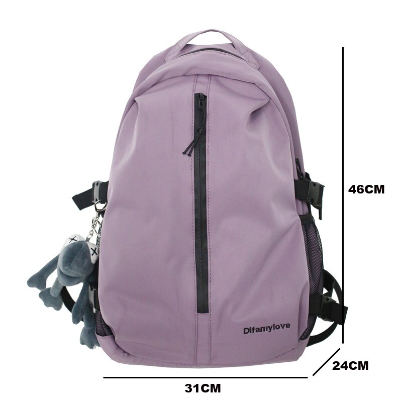 Women Trendy Backpack Waterproof Nylon Female School Bag College Book Lady Laptop Backpack Girl Student Bag Travel