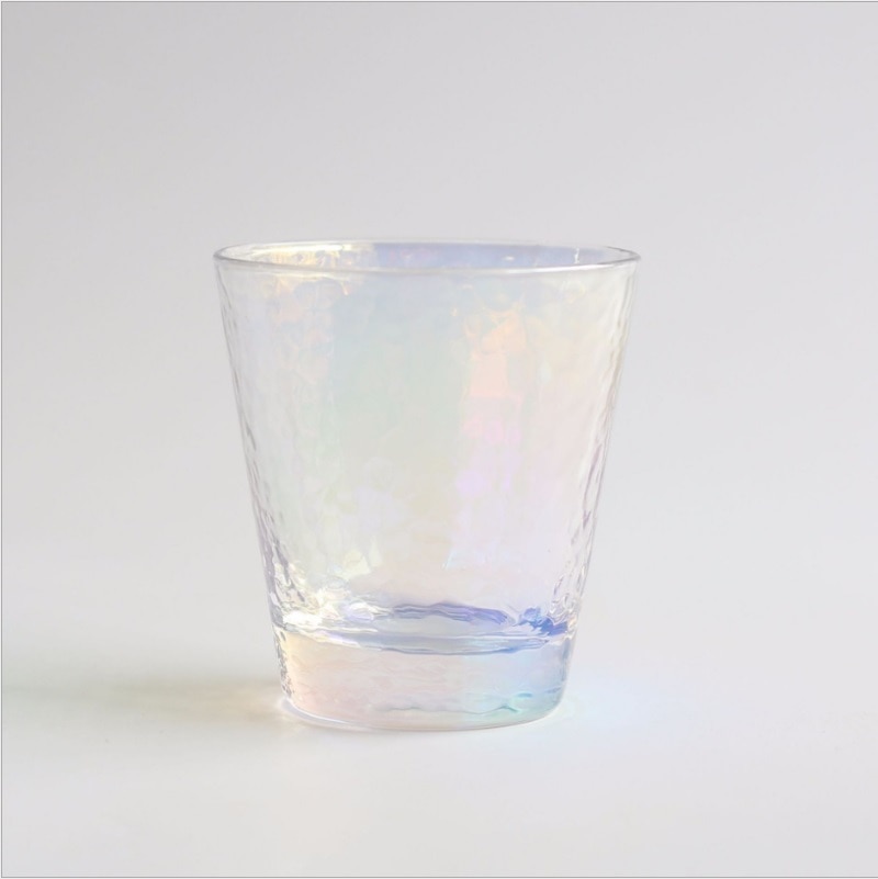 Creatieve Hamer-print Schitterende Gekleurde Glas Drank Cup: 002
