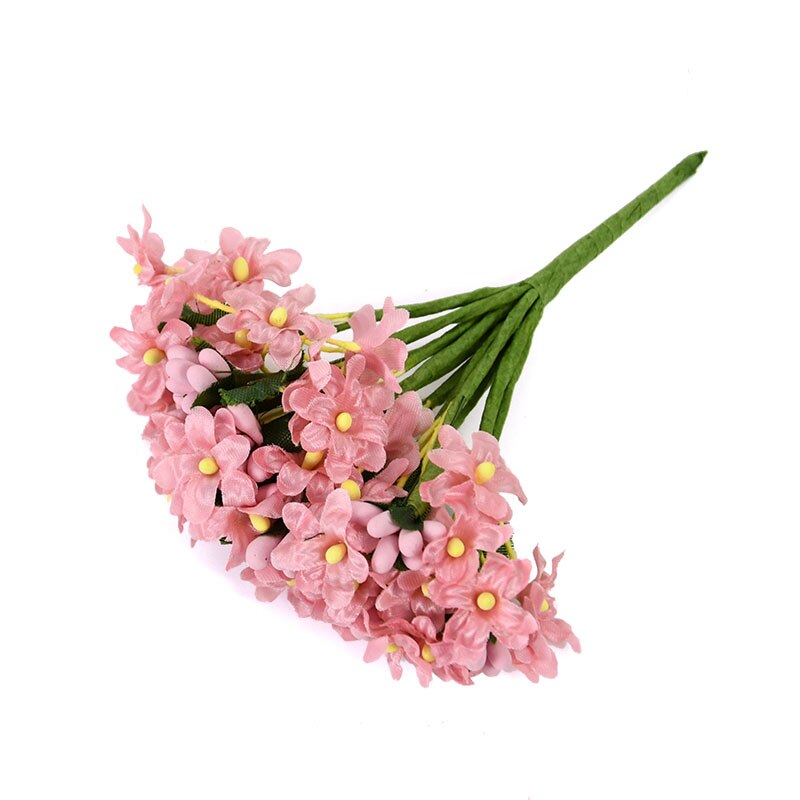 Ramo de margaritas artificiales para decoración de fiestas, ramo de flores de seda pequeña para boda, corona de bricolaje para el hogar, caja de , suministros de álbum de recortes, 12/36 piezas: 36pcs / B08
