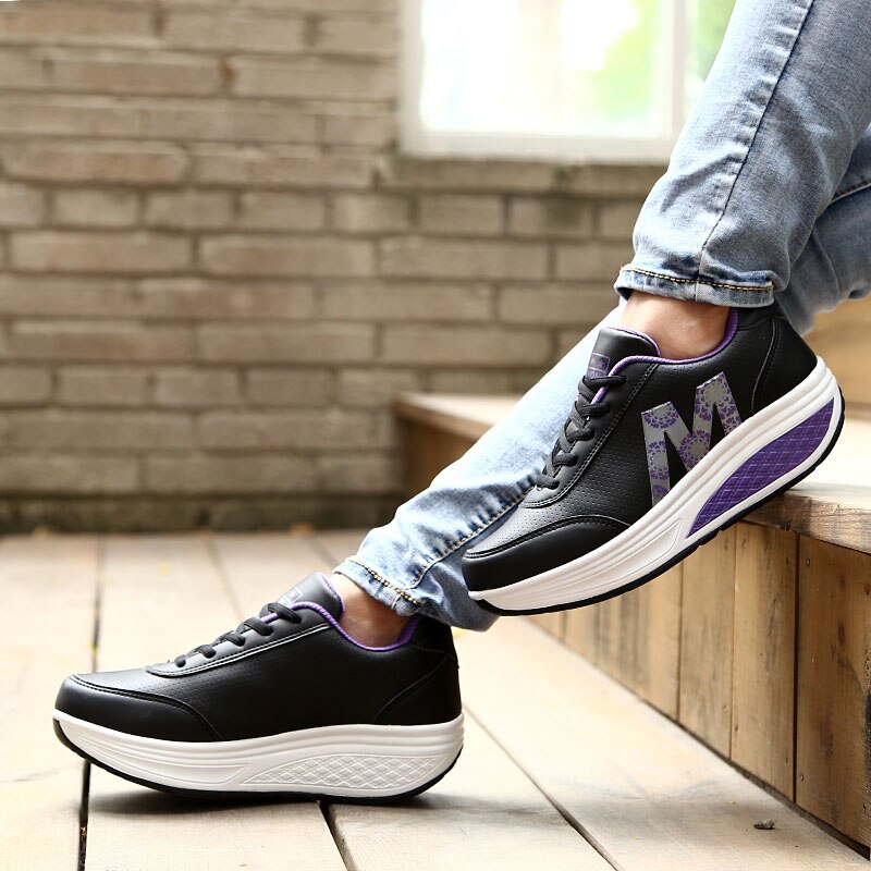 Vtota wedges sneakers kvinder åndbare walking sko platform casual dame sneakers chunky sneakers kvinder designere