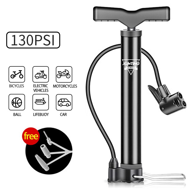 Xunting Mini Bike Pump Portable Bicycle Tire Pump Mini Bike Floor Pump Hand Foot Football Mini High Pressure Tool Bicycle Pumps: 2