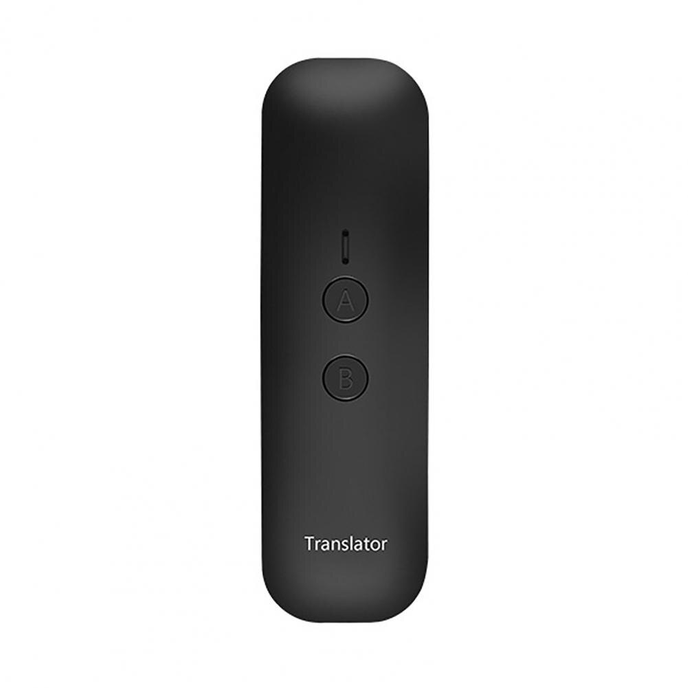 C-1 Bluetooth 5.0 Oplaadbare Snelle Verbinding Mini Draagbare Voice Multi-language Smart Vertaler Voor Overzeese Zakelijke Bijeenkomst: Black