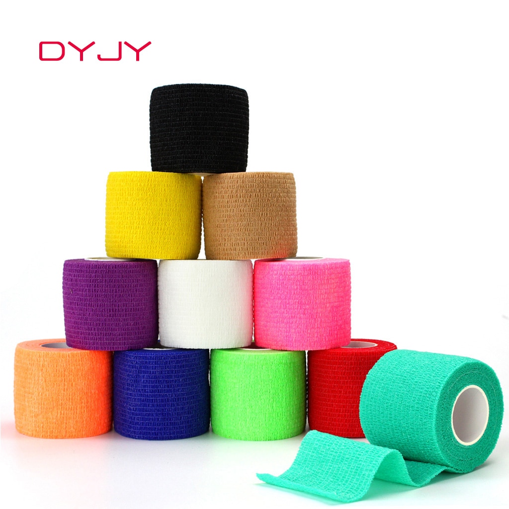 DYJY 5CM*450CM Self Adhesive Elastic Bandage Non-woven Fabric Tape Fitness Gear Knee Elbow Support Injury Pad