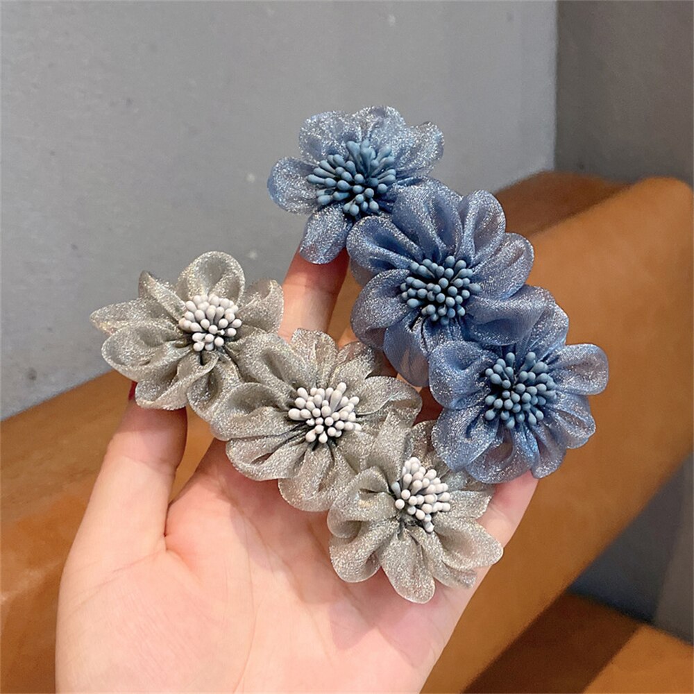 Horquilla con flores para mujer, herramienta de trenzado para el cabello, pasadores de Camelia, accesorios de peinado