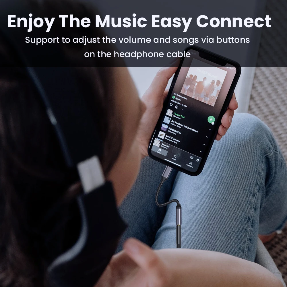 Lightning to 3.5 mm Headphone Jack Adapter Phone Dongle Converter Aux Audio Adaptor for Apple iPhone 14 13 12 11 XS XR X 8 iPad