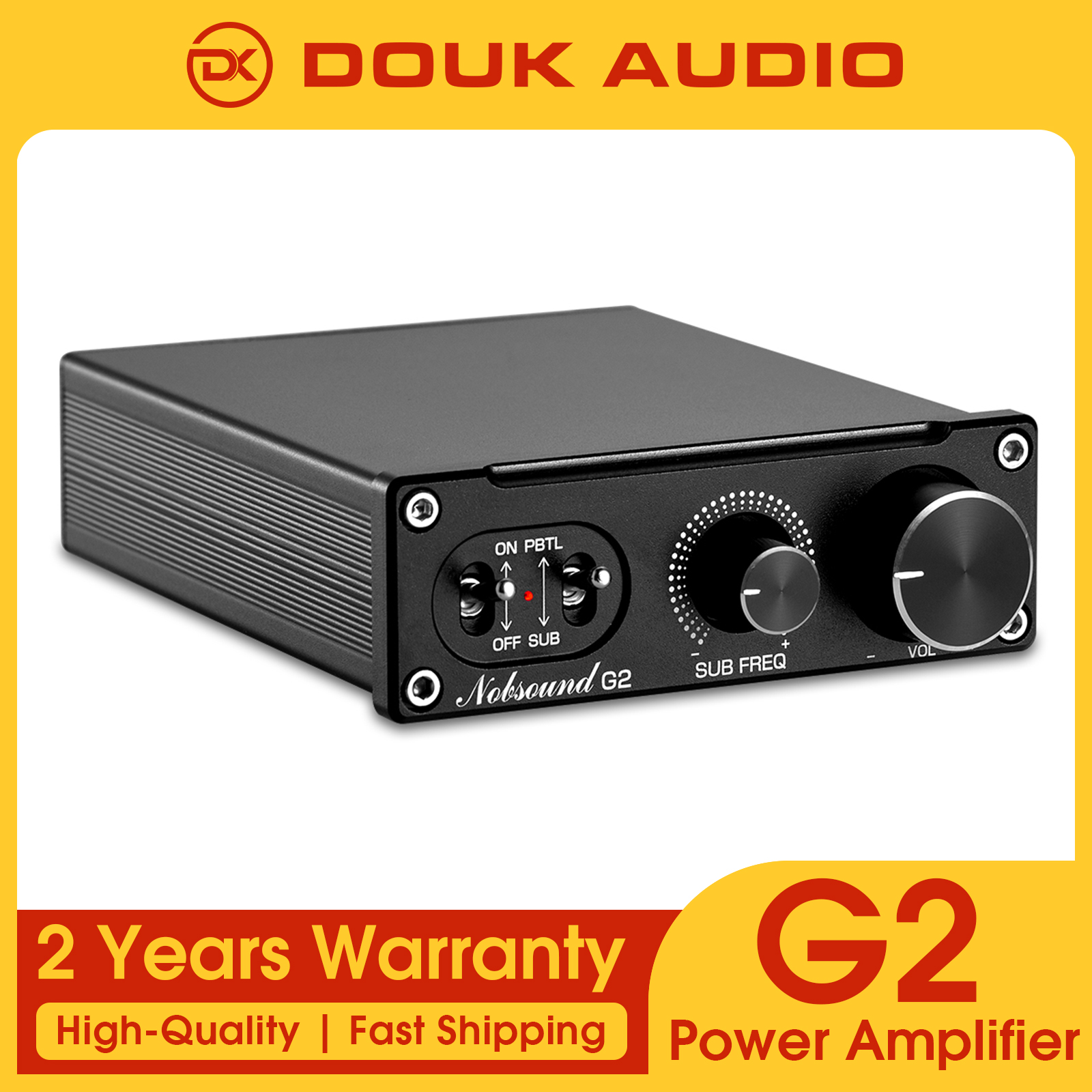 Douk Audio G2 Mini Mono Channel Subwoofer Full-Frequency HiFi 100W Digital Amplifier Desktop Stereo Audio Amp
