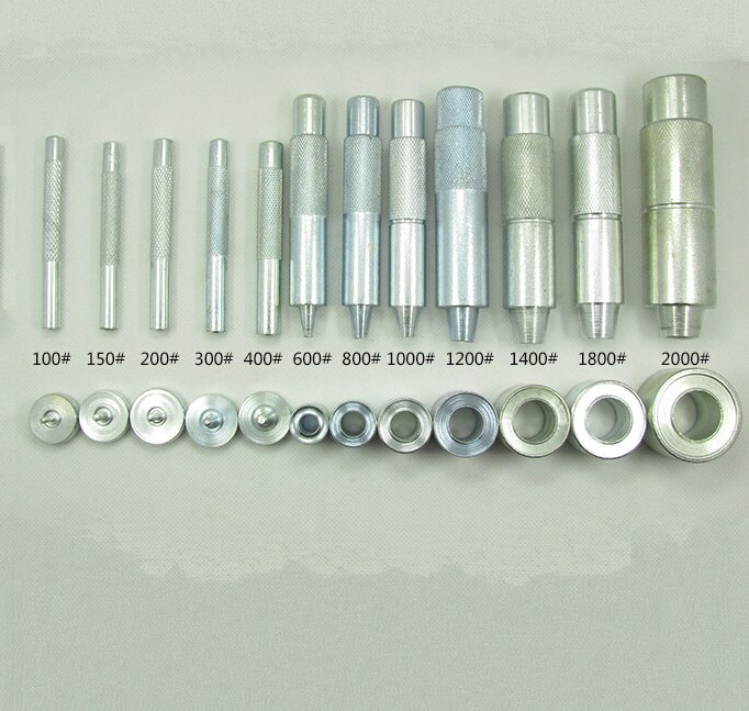 3PS à la main en métal oeillets outil 3-20mm oeillets presse outil oeillet réglage des œillets, ceinture en cuir creux poinçon ensemble gratuit shippingT-2