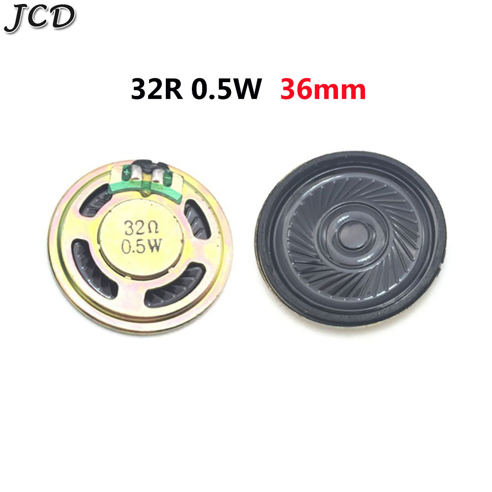 JCD 1pcs Ultra-thin speaker 32 ohms 0.5 watt 32R 0.5W speaker Diameter 23mm 28mm 36mm 40mm 50mm 57mm Loudspeaker: Blue