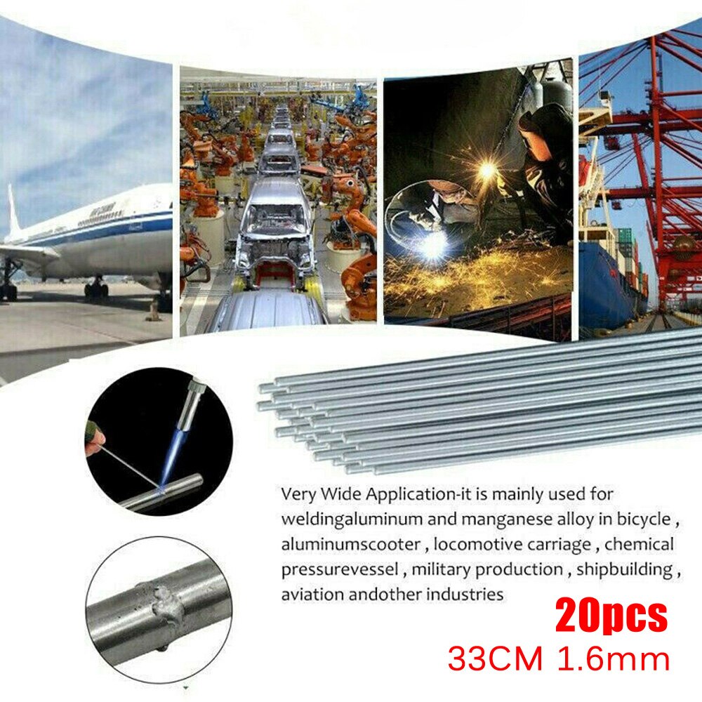 20 st aluminiumsvetsstänger sats hårdlödning snabb lätt lödning 33*0.16mm