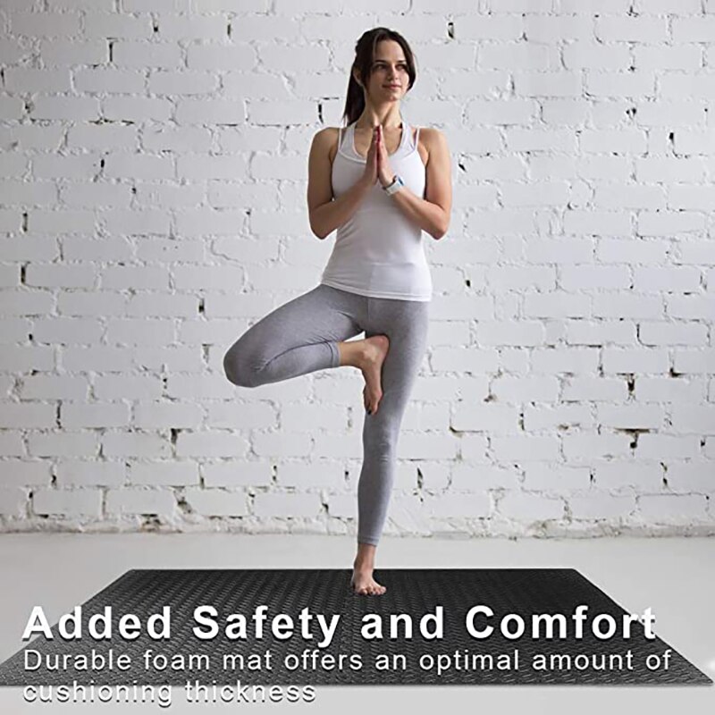 Sport Yoga Mat with EVA Foam Interlocking Tiles for MMA, Exercise, Pilates, Gymnastics and Home Gym Protective Flooring Carpet