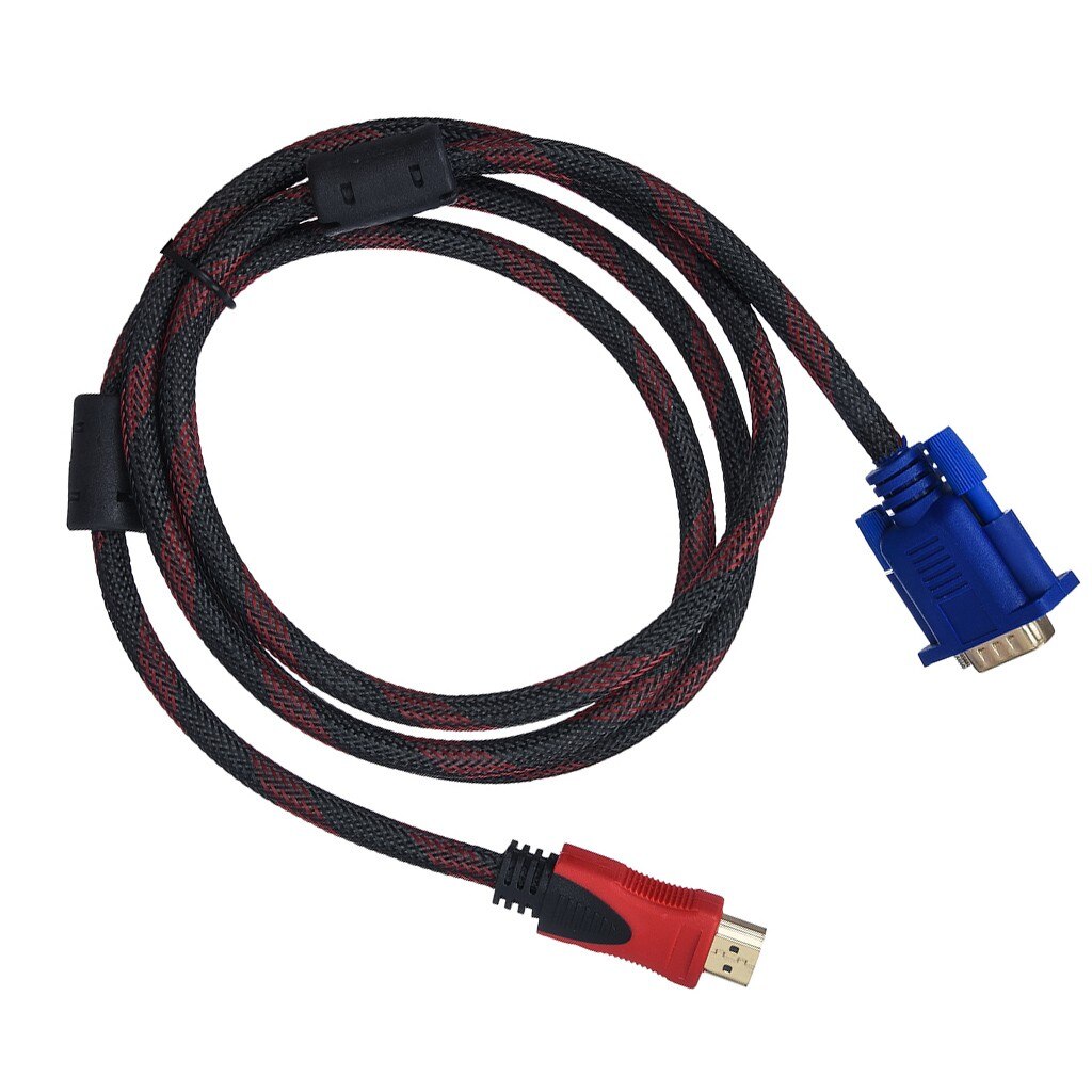 Full HD 1080P HDMI Male To 15 Pin VGA Connector Adapter Converter Cable For HDTV HDMI to VGA cable 1.5 meters