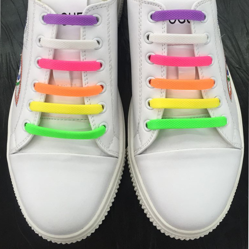 16 stuks siliconen veters, elastische veters, speciale veters zonder strik voor heren en dames, elastische veters, rubberen sneakers, 13 kleuren