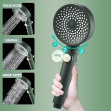 alcachofa ducha estrellado de 3 modos ajustable de alcachofa ducha alta presion con una tecla de parada de agua ​ahorra agua cabezal ducha lluvia accesorios baño