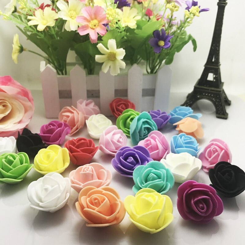 10pcs Tiffany blue Mini PE Foam Roses Artificial Flowers For Wedding Box Handmade Decoration DIY Wreath Valentine's day