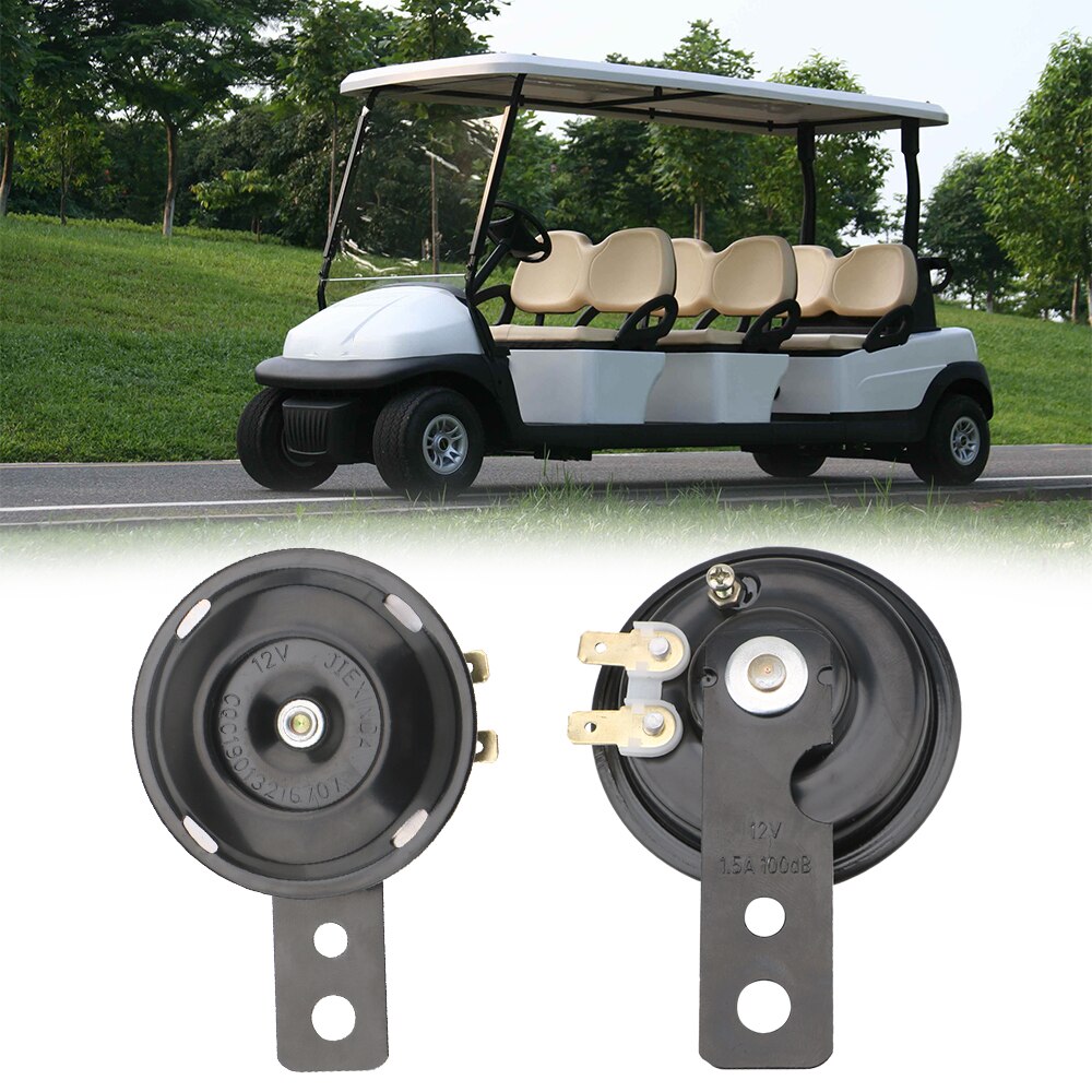 Universal Motorcycle Electric Horn kit 12V 1.5A 105db Waterproof Round Loud Horn Speakers for Scooter Moped Dirt Bike ATV