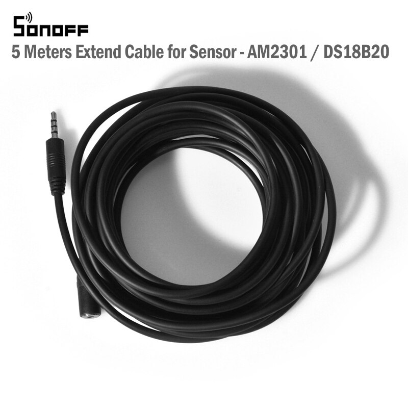 Sonoff TH16 TH10 10A 16A Smart Wifi Schakelaar Voor Ewelink Monitor Temperatuur Vochtigheid Automatisering, Met Alexa Google Home Assistent: Extend Cable