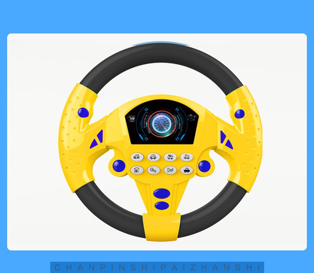 Kinderen Speelgoed Simulatie Kleine Stuurwiel Bijrijders Gesimuleerde Steering Speelgoed Wiel Vroege Onderwijs Klinkende Speelgoed Kid Speelgoed: yellow