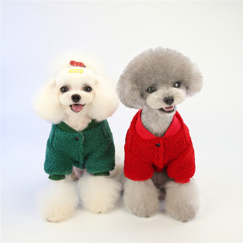 Weihnachten Elch Welpen Hund Jacke Overall Winter Warme Haustier Kleidung für Kleine Hunde Chihuahua Yorkies Katze Overall Mascotas Kleidung