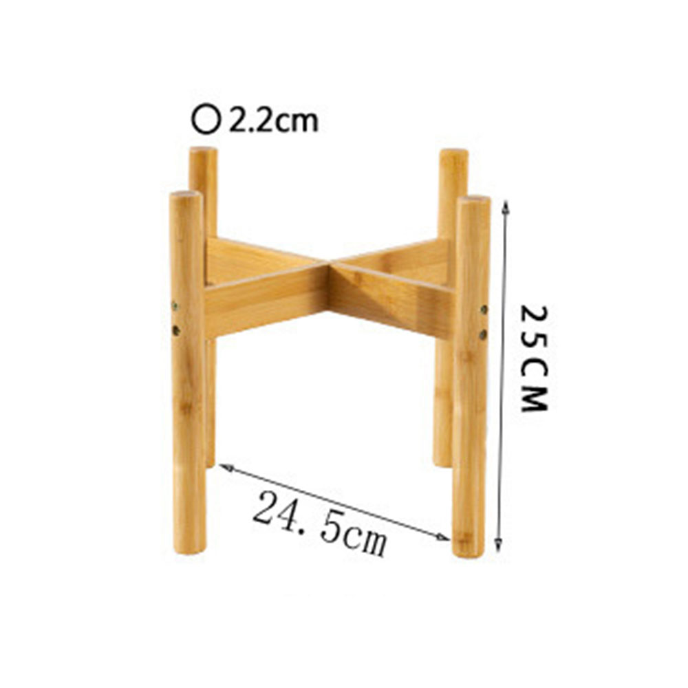 Træ fritstående bonsai holder hjemme balkon bambus træ urtepotteholder med trædepude glat overflade moderne hylde