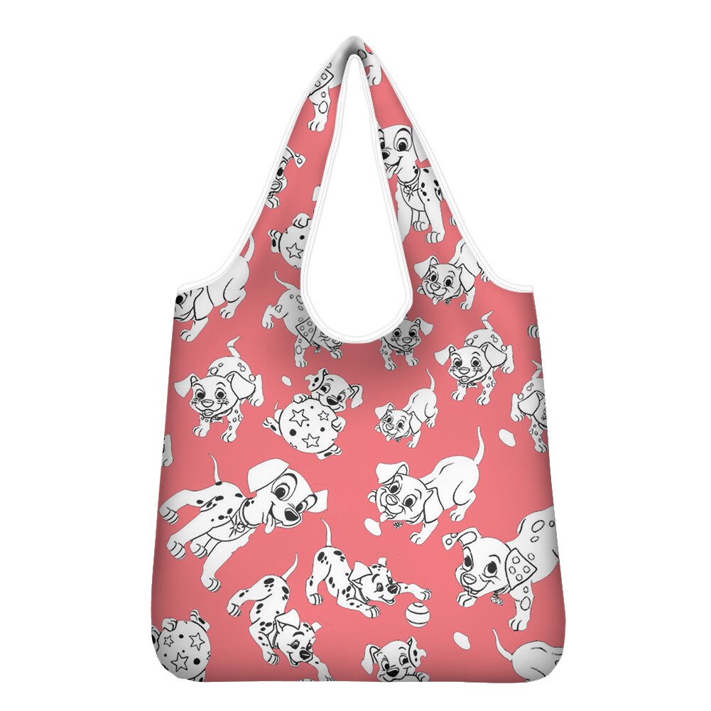 Dalmatian Dog Reusable Folding Shopping Bags Grocery Bag Large Size Eco Portable Shoulder Handbag Polyester Travel Tote Bag: ZLH1153KO