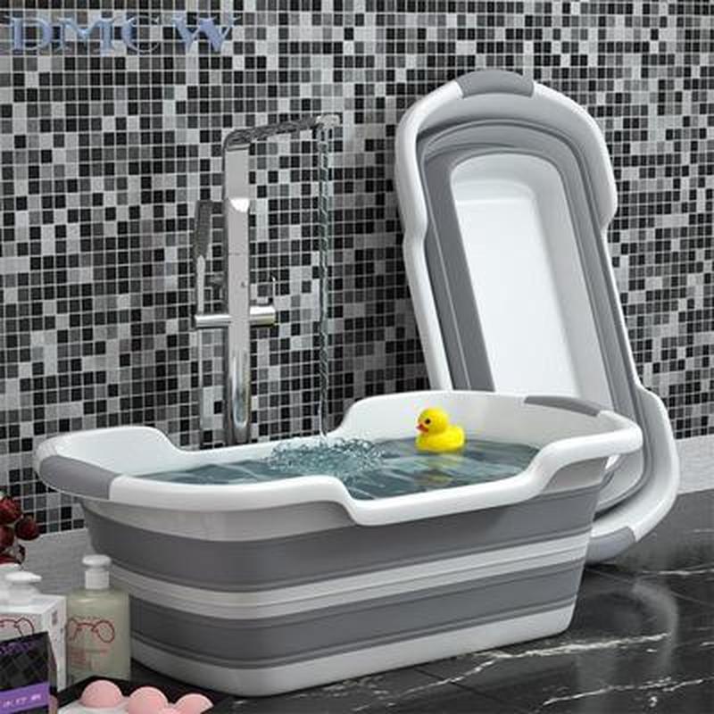 Bañeras multifunción para ducha de bebé, accesorios de baño, organizador de baño antideslizante plegable portátil, seguridad para gatos, baño para perros