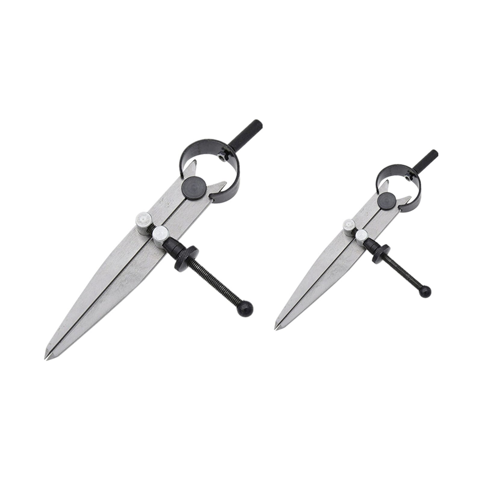 2pcs Geometry Drawing For Woodworking Adjustable Wing Divider Metalworking DIY Sewing Tools Leather Drafting Lockable